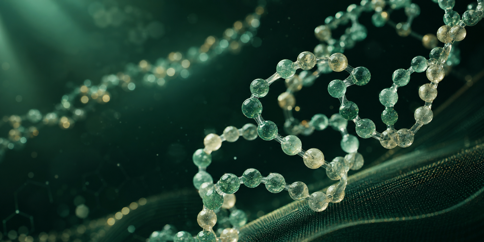 Scientific peptide molecule visualization